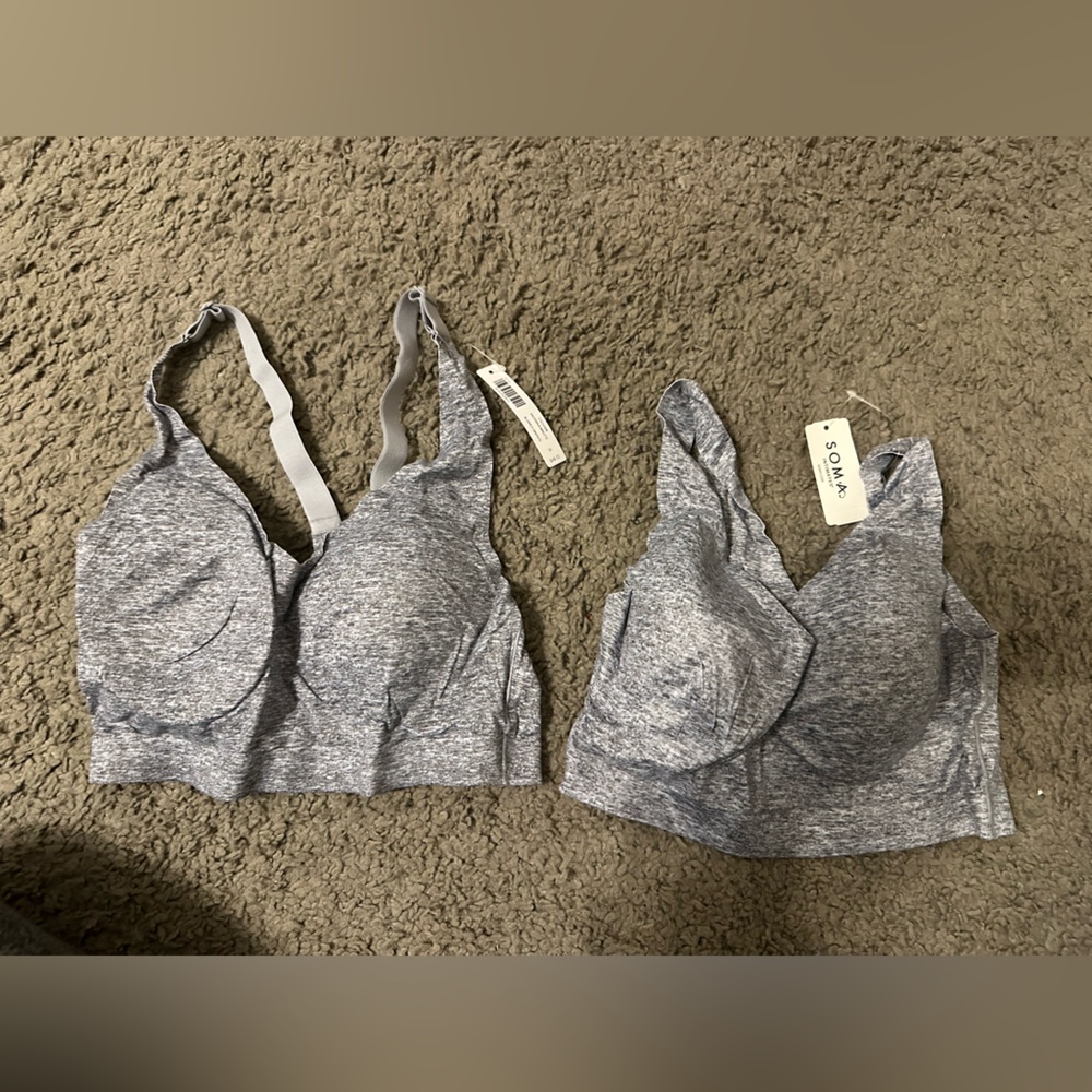 NWT - Soma Gray wireless bras (2)